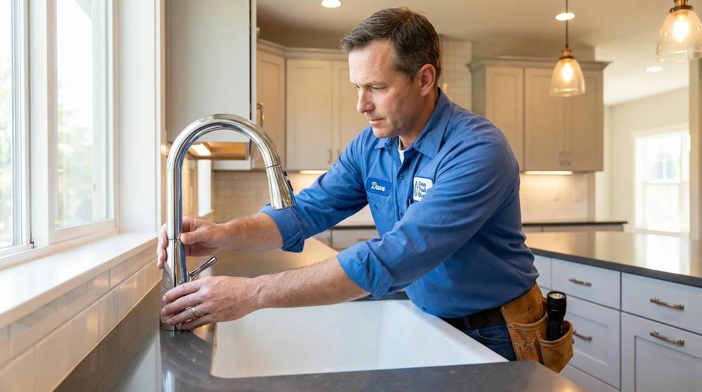 Kitchen faucet installation by Johns Plumbing LLC in Weyers Cave